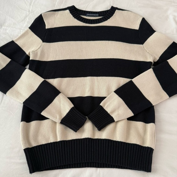 Brandy Melville Sweaters - Brandy Melville sweater the Brianna Cotton  Dark Navy And White Thick Stripe OS